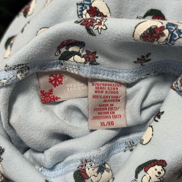 Vtg 90s Turtleneck Womens XL Blue Snowman Grandma Teachercore Cottage Kidcore - Picture 8 of 9